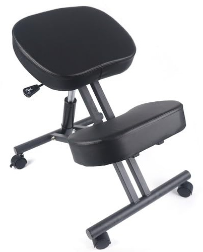 MELAQULY Sedia al ginocchio, altezza regolabile, 50-65 cm, ergonomica, portata fino a 100 kg, per ufficio e casa