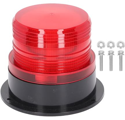 Garosa LED-Warnleuchte, Polycarbonat, Runde Rote Notfall-Blitzleuchte für Garagen, Wohnmobile, Boote, 12 Bis 60 V Direktverkabelung