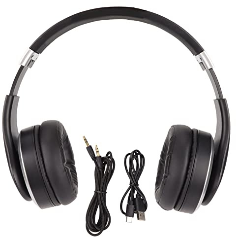 Risegun BH618 Kabellose Bluetooth-Kopfhörer, HiFi-Stereo-Bass, professionelle Gaming-Headsets für Spiele, Sport, Reisen, Zuhause, Büro, ABS, Eisblau (Schwarz)