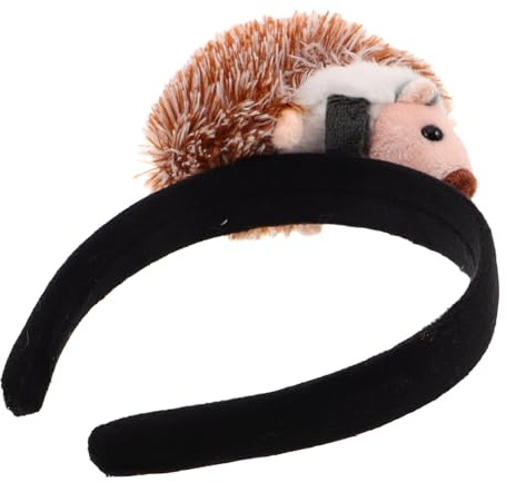 FRCOLOR Bandeau Hérisson Mignon en Peluche Léger, Accessoire Cheveux Kawaii pour Cosplay et Fête Quotidienne, Serrage-tête Adorable en Polyester