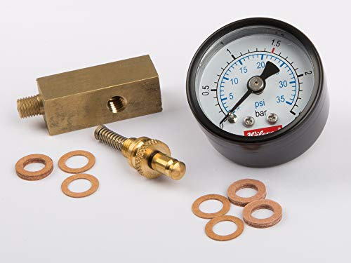 Wilesco 01936 ET - Manometersockel MS, 12 x 12 mm Gewindestutzen M6 x 0,75, Federsiche