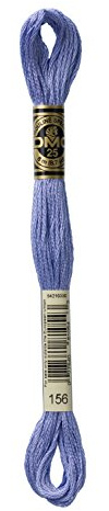 DMC 117-156 Mouline Stranded Cotton Six Strand Embroidery Floss Thread, Light Blue Violet, 8.7-Yard
