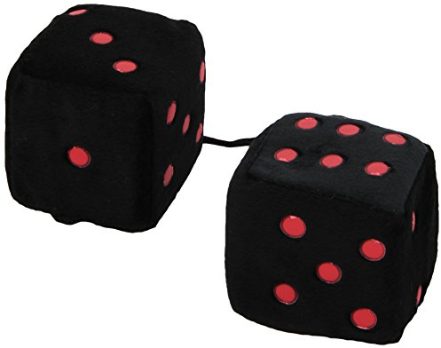 Sumex DADOS60 Stoffwürfel mit Punkten, Schwarz/Rot, 7 x7 cm