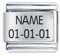 Custom Made Etched Italian Charm - Name and Date fits all 9mm Italian Style Charm Bracelets