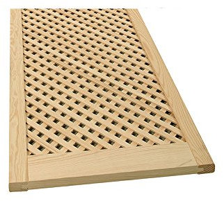 Gittertür Schranktür Heizkörperverkleidung Kiefer unbehandelt 993 x 394 x 21 mm