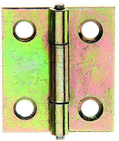 Alberts 849924 Scharnier | schmal | galvanisch gelb verzinkt | 25,5 x 22 mm | 50er Set