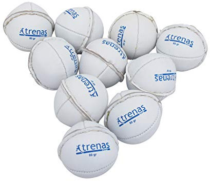 TRENAS 10 Stück Schlagball aus Leder - 80 Gramm - Für Wettkampf und Training