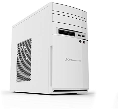 Phoenix Technologies PHCAJAMICROATXW - Caja de Ordenador semitorre, Micro ATX, Ventilador 80 mm, Lector de Tarjetas, Blanco