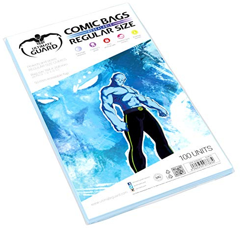 Ultimate Guard UGD020019 - Comic Bags, wiederverschließbar, Regular Size, 100 Stück