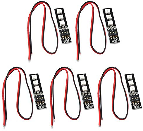 QWinOut 5Pcs RGB 5050 LED Strip Night Light 12V with DIP Switch 30mm Wire for FPV RC 250 Racing Drone DIY Quadcopter Multicopter Helicopter Car Airplane