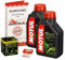Motul 10W-40 Öl + HiFlo Ölfilter für Kawasaki KFX 700, 04-09 - Ölwechselset inkl. Motoröl, Racing Filter, Dichtring