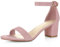 Allegra K Sandales à Bout Ouvert et Talons carrés à Bride Cheville pour Femmes Rose Clair US 4.5