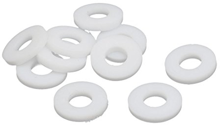 sourcing map 10x14mmx6mmx2mm PTFE Flache Unterlegscheibe Flansch Dichtungsring weiße Farbe