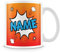 MUGGZ Personalised Comic Style Name Mug – Orange – Add Custom Name