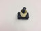 Lampenschalter Druckschalter schwarz weiß Hals 230V 2A Schwarzer Knopf Schalter (schwarz/gold)