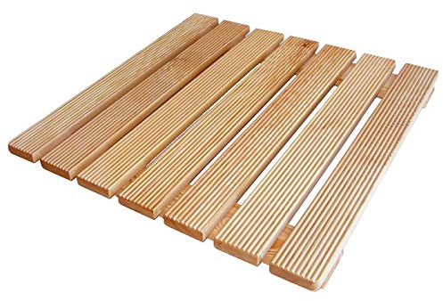 C.M. Pedana Doccia Legno 58x58 in Legno Massello per Piatto Doccia 80x80