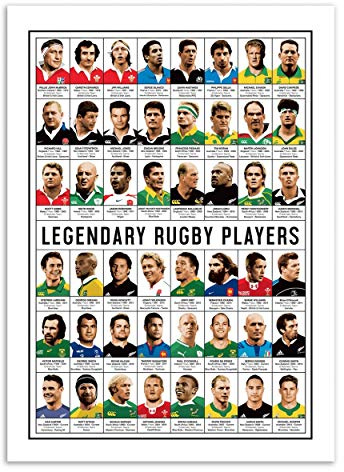 Wall Editions Art-Poster - Legendary Rugby Players - Olivier Bourdereau