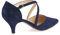 Women-Ladies-Low-Kitten-Heel-Strappy-Diamante-Glitter-Court-Shoes-Party-and-Bridal-Wear New Size 3 to 8 (Navy Lace, 4)