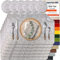 MAHEWA® 6er Set Premium Tischset Platzset aus Filz rutschfest Ab-waschbar und Waschmaschinenfest Eckige Platzdeckchen Teller-Untersetzer Filzset Tisch-Matten Platz-Matten (Hellgrau - Weiss, 6er Set)