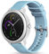 Vobafe Cinturino per Garmin Venu/2 Plus/sq/sq2 Music/Vivoactive 3/Forerunner 55/245/645, Cinturino in silicone morbido da 20mm per Garmin Instinct 2S/Vivomove HR/Fenix 7S,Azzurro