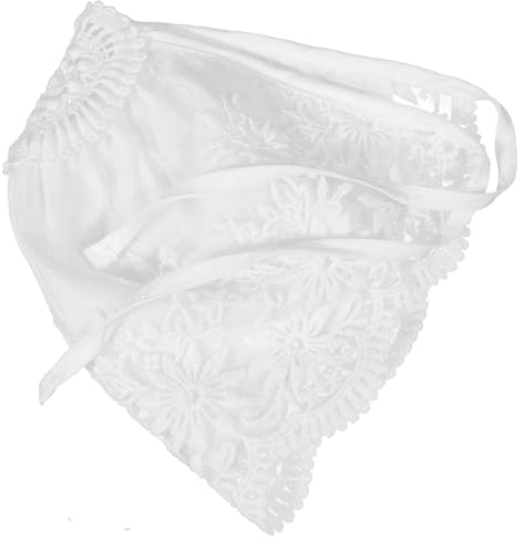 Amosfun Bonnet Blanc en Dentelle pour bébé Fille - Baptême - Princesse - Protection Solaire - Accessoire Photo