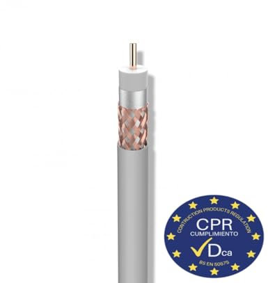 Cable Coaxial Exterior/Interior Gris CU/CU CPR DCA 10.1mm Bobina 250m 214911 de Televes