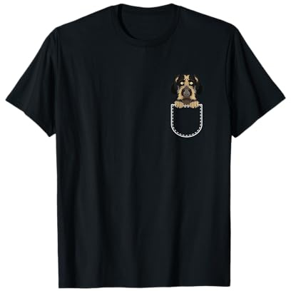 Deutsch Drahthaar in der Brusttasche T-Shirt