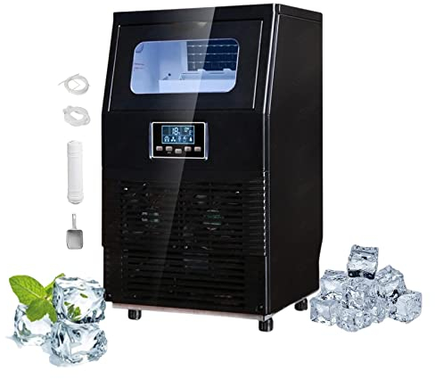 Máquina para Hacer Hielo Comercial Maquina de Hielo Industrial 40KG en 24 H Maquina Hielo Cubitos 2 Tamaños de Cubitos Maquina para Hacer Hielo En Casa