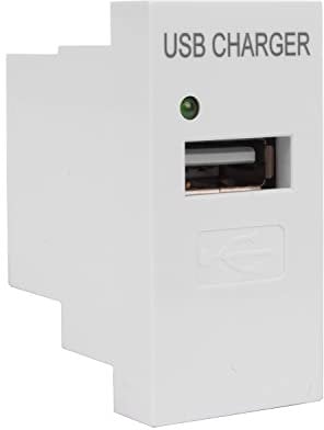 Maclean MCE727W Presa USB Maclean con caricatore, singola, 1A, bianca, Senza telaio