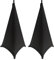 Gicov Lot de 2 housses de support de haut-parleur pour trépied de sol, housse de protection pour haut-parleur DJ 3 côtés avec sac de voyage pour mariages, banquets, événements Noir