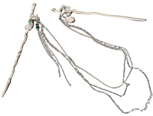 Lurrose 1 Set Schlangen-Haarstab Haarnadel Mit Kette Quaste Haarknotenhalter Chinesischer Haarschmuck