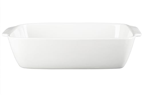 Fuente de horno Rectangular 25x8x40cm en Gres Blanco MasterPRO