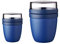 Mepal - Lunchpot Ellipse Duo Pack - Praktischer Müslibecher, Joghurtbecher, To Go Becher - Geeignet für Tiefkühler, Mikrowelle & Spülmachine - 300 & 500 ml - Vivid Blue