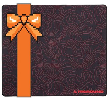 Higround LAVAROCK Grand Tapis de Souris de Jeu topographique, Cool à Vitesse Moyenne, Tapis de Souris d'ordinateur, Bord Cousu Plat, Gamme complète de mouvements, Base en Caoutchouc antidérapant,
