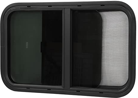 Finestra del Rimorchio Camper, Sostituzione della Finestra del Angoli Arrotondati Scorrevole con Zanzariera per Veicoli da Costruzione per Camper