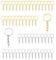 100 Pcs Key Rings with Link Chain Gold and Silver Keychain Rings with Open Jump Rings Keyring Blanks Split for Crafts DIY Jewelry Keyring Making