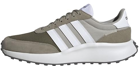 adidas Herren Run 70s Lifestyle Running Shoes Schuhe, Olive/Cloud White/Silver Pebble, 40 2/3 EU