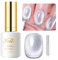 Imtiti Silver Color Gel Nail Polish,0.5fl oz Holographic 9D Cat eyes Glitter Magnetic Gel Polish UV Gel Nail Polish with Magnetic Stick for Nail Salon