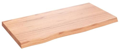vidaXL Wandregal Hellbraun 80x40x(2-4) cm Massivholz Eiche Behandelt