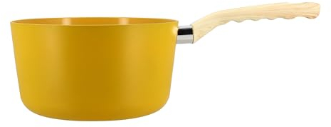 MENASTYL - Casserole 20cm Colorama safran - En Aluminium - Revêtement antiadhésif en céramique - Tous feux dont induction