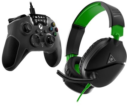 Turtle Beach Xbox Gamers Pack - Include controller Recon cablato (nero) e cuffie da gioco cablate Recon 70 (nero) / Xbox X