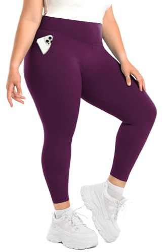 SINOPHANT Leggings Damen High Waist, Blickdicht Leggings Große Größen mit Taschen Damen XXL
