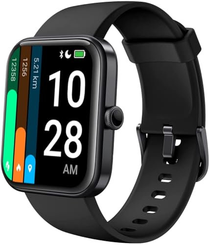 E-Deals Smart Watch for Men Women 1.69 Touch Screen Fitness Watch Built-in Alexa Smartwatch Blood Oxygen Heart Rate Sleep Monitor Pedometer IP68 Waterproof Activity Tracker for iOS Android - Blue