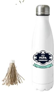 Gourde Isotherme 750 ml Élu Papa Formidable - Personnalisée avec Prénom des Enfants - Cadeau Idéal pour la Fête des Pères, Anniversaire, ou Toute Occasion Spéciale