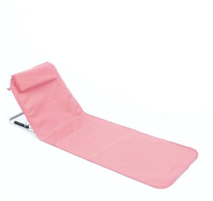 Chaise Longue de Tapis de Plage Portable, chaises Longues de Plage Pliantes réglables à 5 Positions pour Pique-Nique de Piscine de Plage de Patio extérieur,Rose
