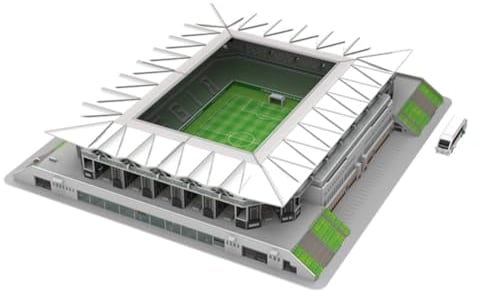 Habarri - LEGIA Puzzle 3D - 3D Puzzle Stadion - 3D Fußballstadion für Kinder und Erwachsene - Fußballstadion Modell - Modellbau - 154 Elemente