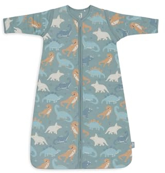Jollein Schlafsack Baby - Roarsome - 90 cm - Baumwolle - 2.0 bis 3.0 TOG - Abnehmbare Ärmel - Oeko-TEX Zertifiziert - Baby Schlafsack - Dino Print