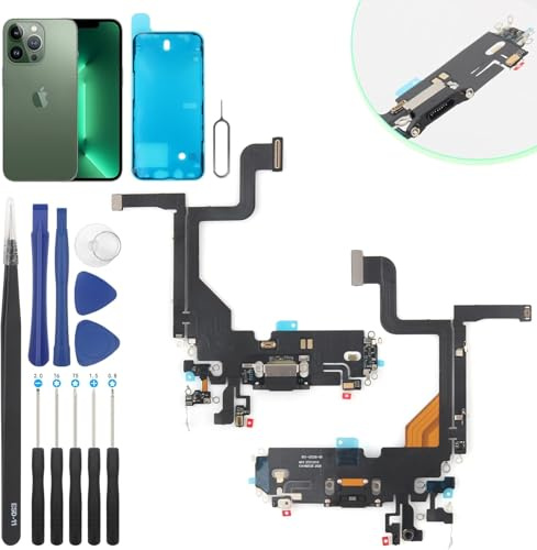FKBAightccy Charge Dock Connector for iPhone 13 Pro Charging Port Replacement for iPhone 13 Pro USB Flex Cable with Tools