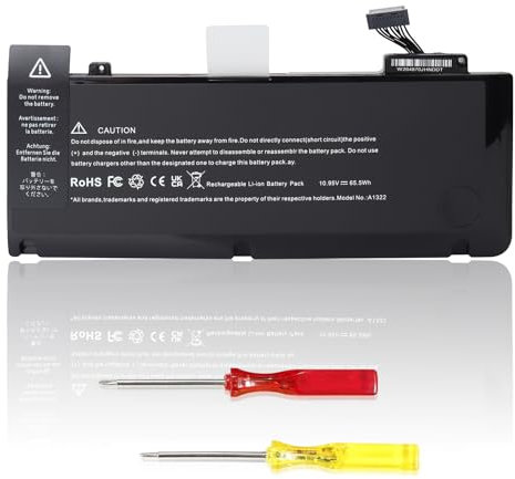 OPAHUTER 63,5 WH A1322 A1278 Hochleistungs-Laptop-Akku Ersatz für Mac Book Pro 13 Zoll Mitte 2009 2010 2011 2012, für Mac Book Pro A1278 Akkus - Kennung Mac BookPro 10,95 V 6000 mAh