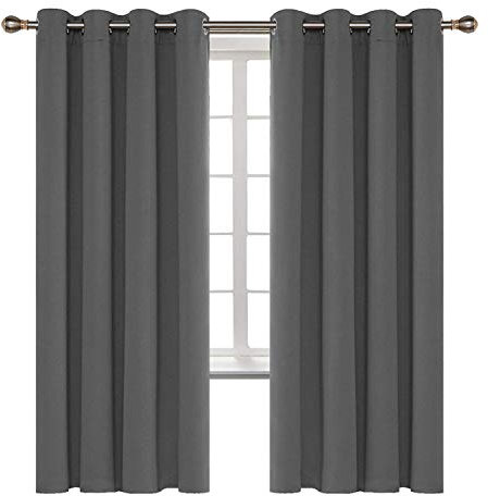 Luxuriöser grauer Flächenvorhang, 300 x 200 cm, für Schlafzimmer, Wohnzimmer, Kinderzimmer, lichtreflektierend, ultra-elegant